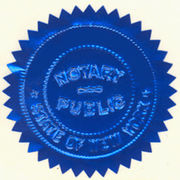 An Embossed Notary Seal. This type of seal is no longer legally sufficient in New York State (see below).